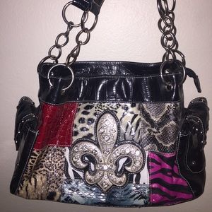 Faux Animal Print Purse